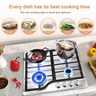 4 Burner Built-in Cooktop Stainless Steel Gas Stoves Natural Gas Hob ...
