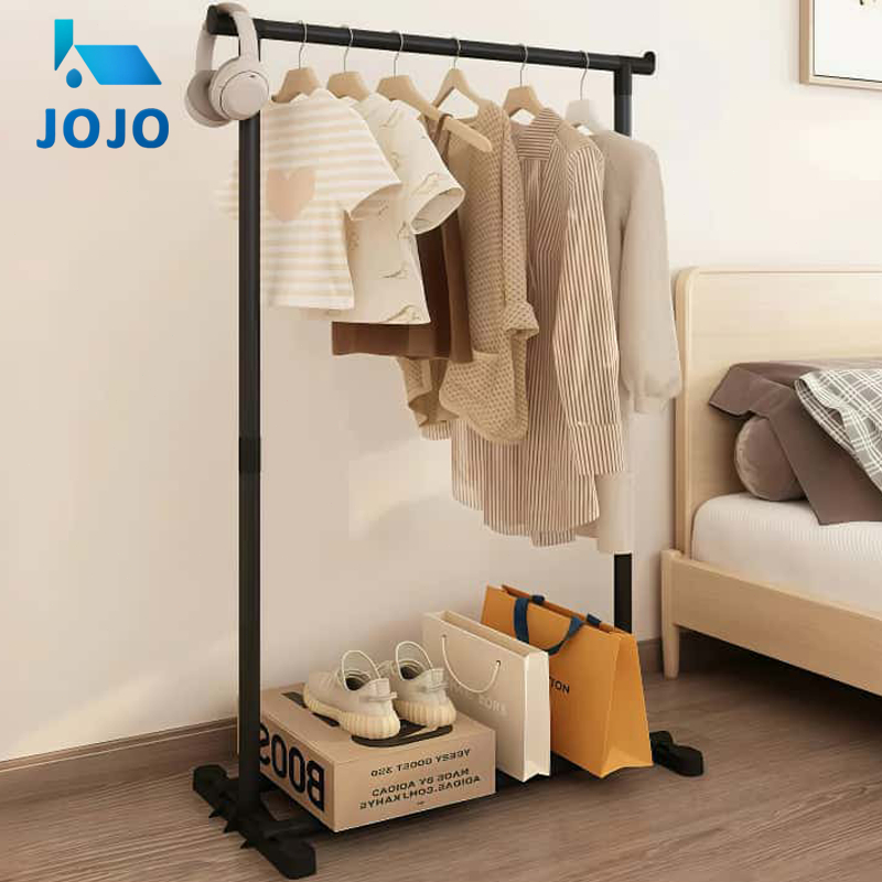 JOJO Clothes Drying Rack with Hook Single & Double Pole Clothes Hanger ...