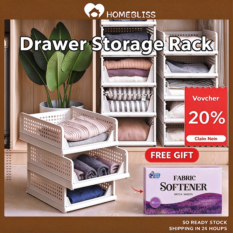 Buy1 Get1Free Wardrobe Storage Drawer-Style Dormitory Clothes Layered ...