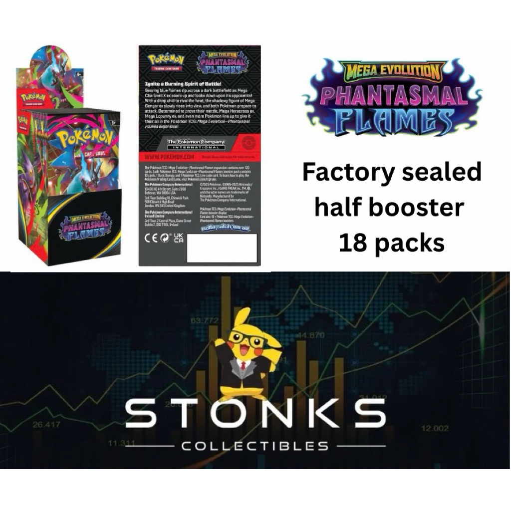 Pokemon TCG ME-02 Phantasmal Flames Half booster box 18 packs factory  sealed | Shopee Singapore