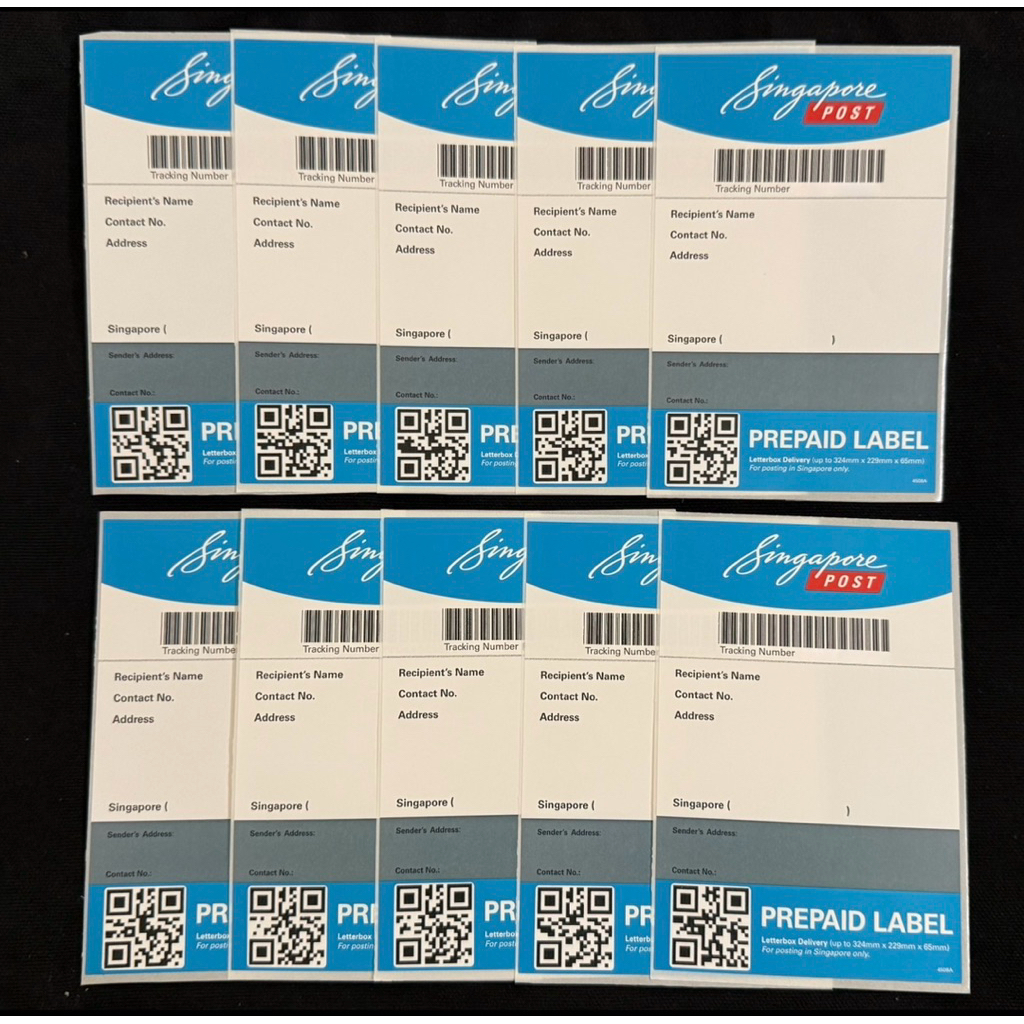 SingPost Prepaid Label: Tracked Letterbox Delivery
