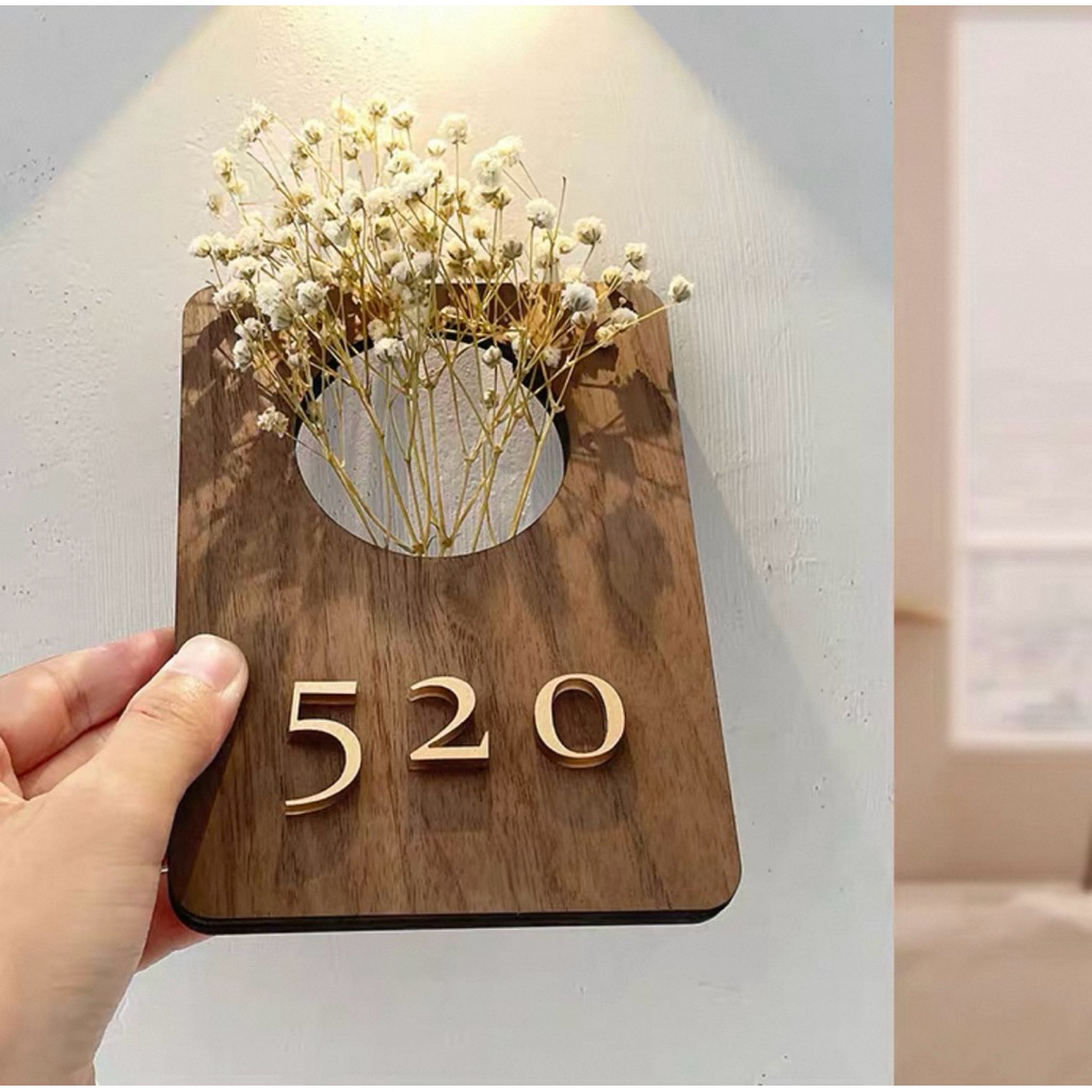 fake flowers Customised Unit Sign door sign/unit number signage ...