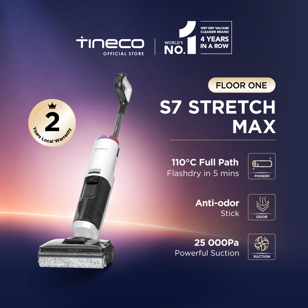 NEW】Tineco Floor One S7 Stretch Turbo 25kPa Smart Wet Dry Vacuum