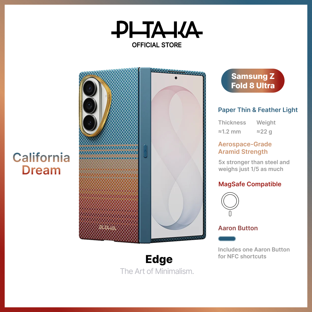 PITAKA Samsung Galaxy Z Fold 8 Ultra - Ultra Slim Edge Case (California ...