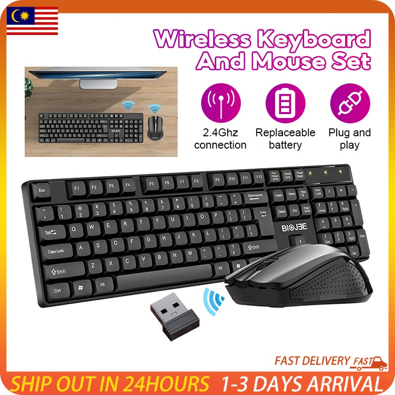 Wireless keyboard and mouse set Desktop laptop business office ...