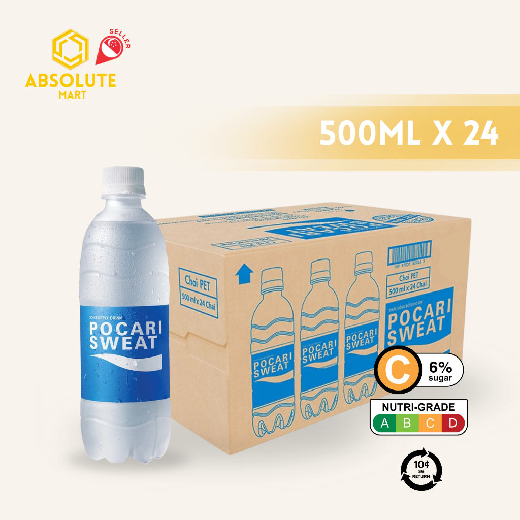 [BCRS] POCARI SWEAT ION Water 500ML X 24 (BOTTLE) | Shopee Singapore