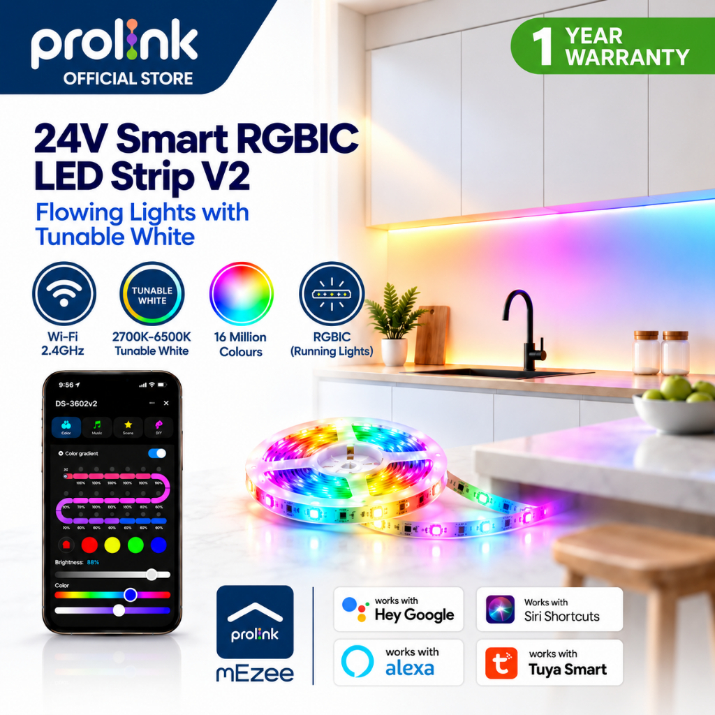 [Dust+Water Resistant] Prolink Premium Smart 24V Smart LED Strip Light ...
