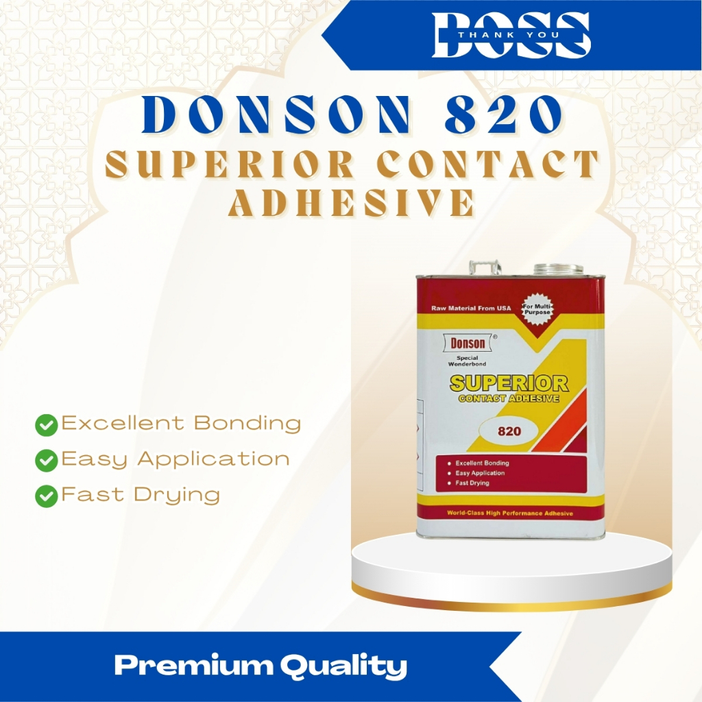 DONSON 820 Formica Glue 3Kg Contact Adhesive Pvc Edging Yellow Glue ...