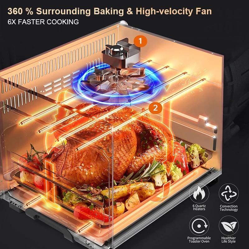 10L Capacity Air Fryer Oven Digital Touch Visible Window product listing photo 4