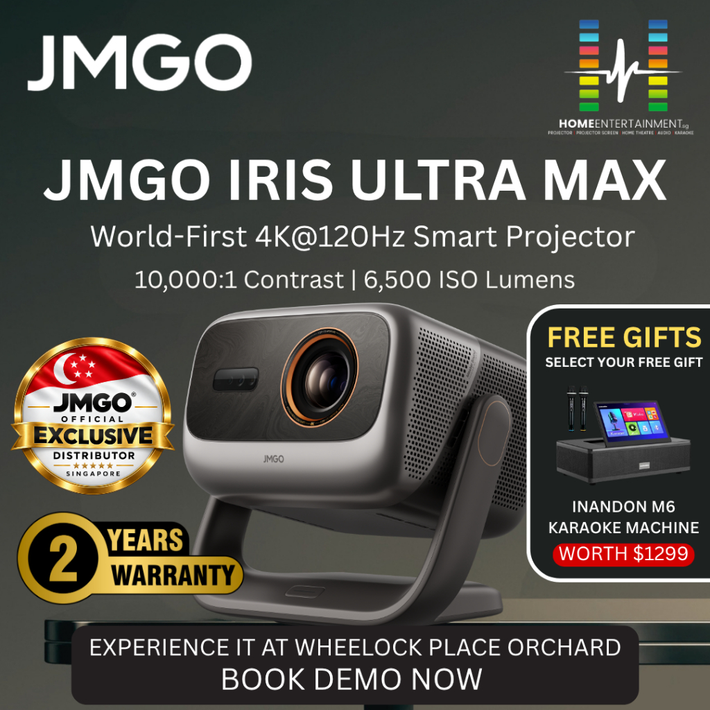 JMGO IRIS Ultra Max 4K 120Hz RGB Triple Laser Projector | 6500 ISO ...