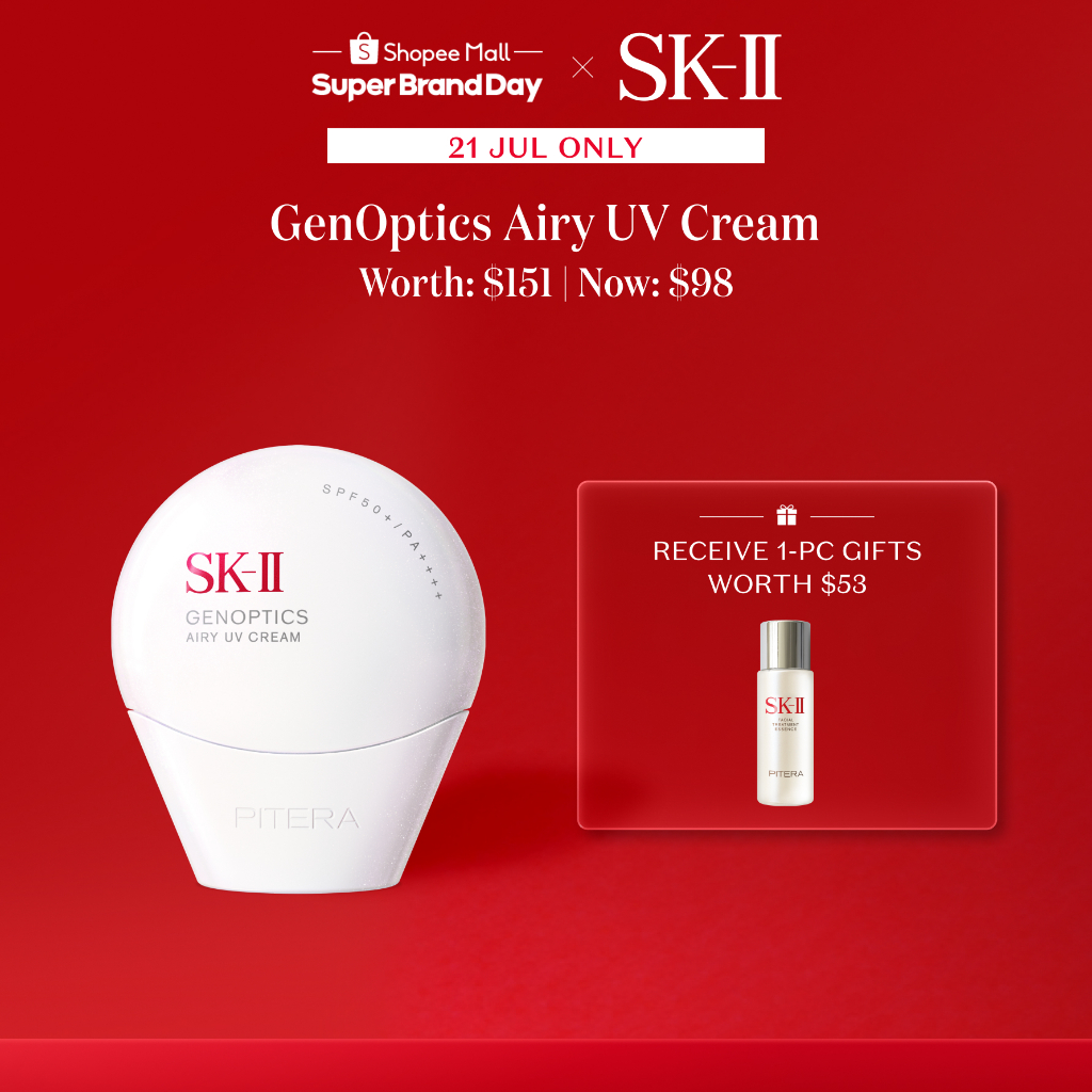 21 July Only] SK-II GenOptics Airy UV Cream SPF50+ PA++++ 30g Set