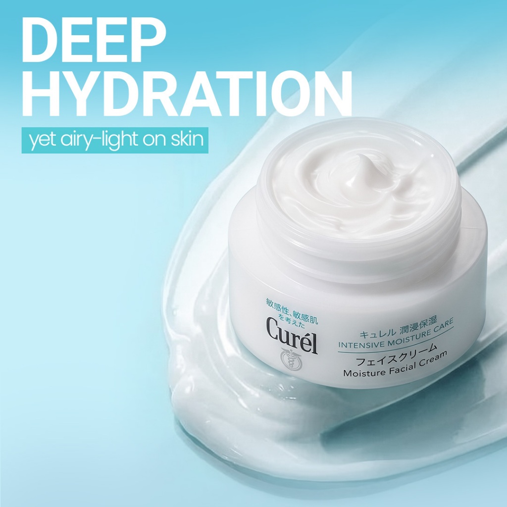 Curel Intensive Moisture Care Moisture Facial Cream 40G | Shopee