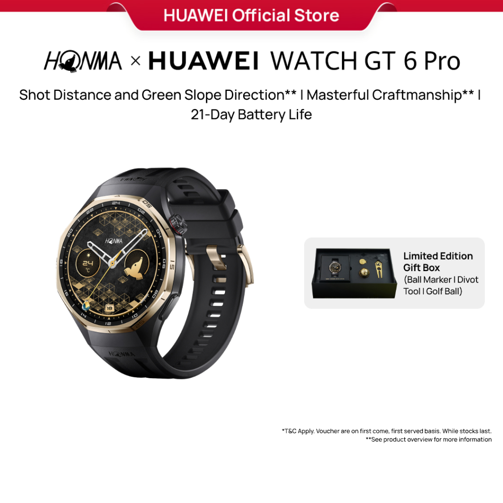 HONMA x HUAWEI WATCH GT 6 Pro Smartwatch | Shot Distance and Green