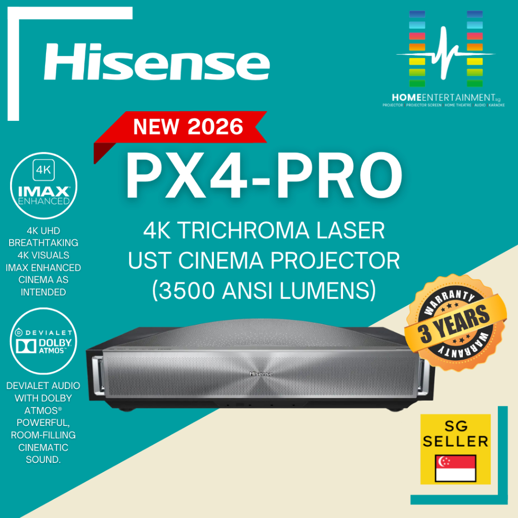 Hisense PX4 Pro TriChroma 4K Ultra Short Throw Laser Projector | 3 ...