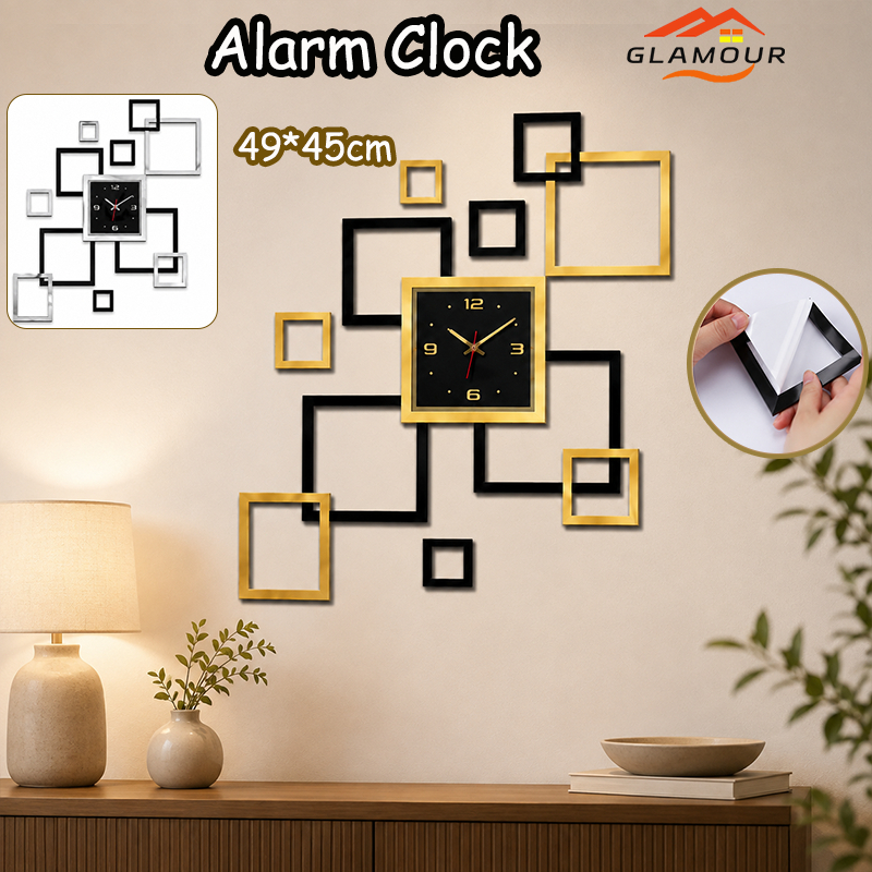 [SG] Wall Clock 3D Acrylic Wall Clocks DIY Silent Minimalist Design ...