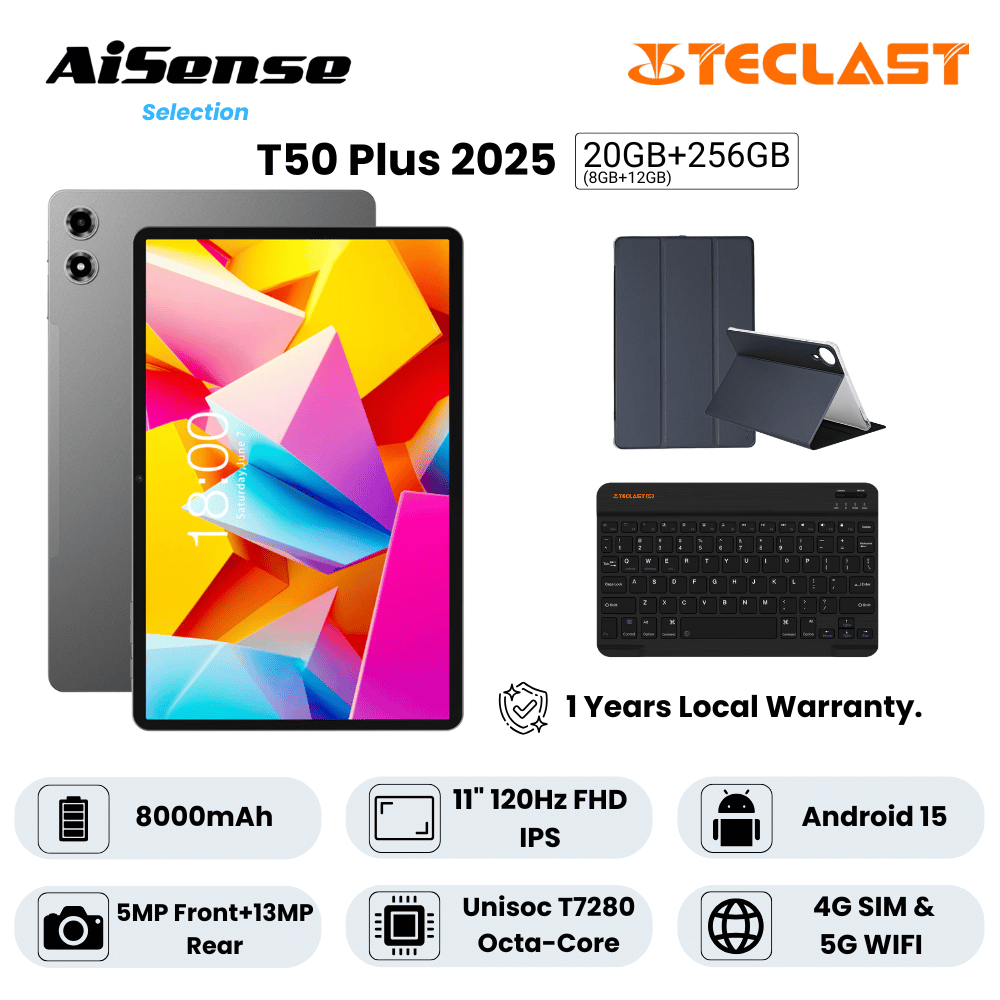 TECLAST T50_EEA 256GB ケース付き Teclast T50 Series Tablet| 20GB (8+12) + 256GB| Dual SIM 4G LTE