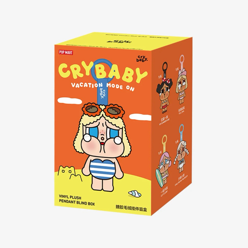 紙袋付★CRYBABY Vacation Mode ぬいぐるみPOPMART SG 🔥 SELLER] 💯% POPMART ☀️ 🛟 ☀️ CRYBABY Vacation Mode On