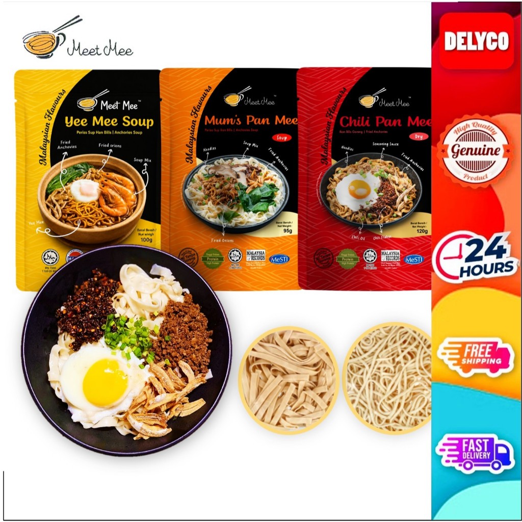 MEET MEE Chili Pan Mee Anchovies / Soup Mum's Pan Mee / Soup Yee Mee ...