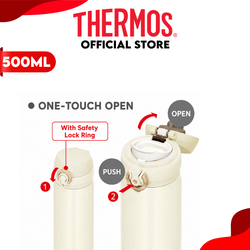 Thermos® JNR-500 Lightweight Vacuum Insulated One-Push Bottle 500ml photo 3