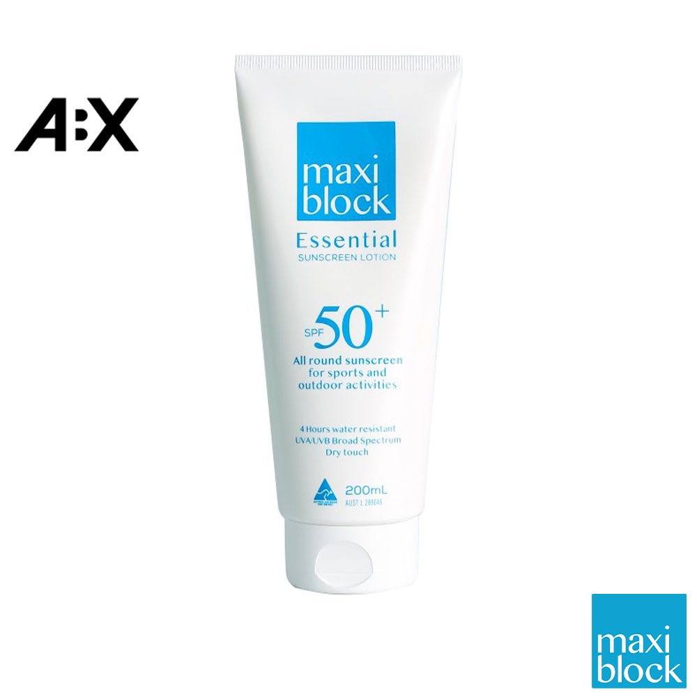 Maxiblock Essential Sunscreen Lotion SPF 50+ 200ml | Shopee Singapore