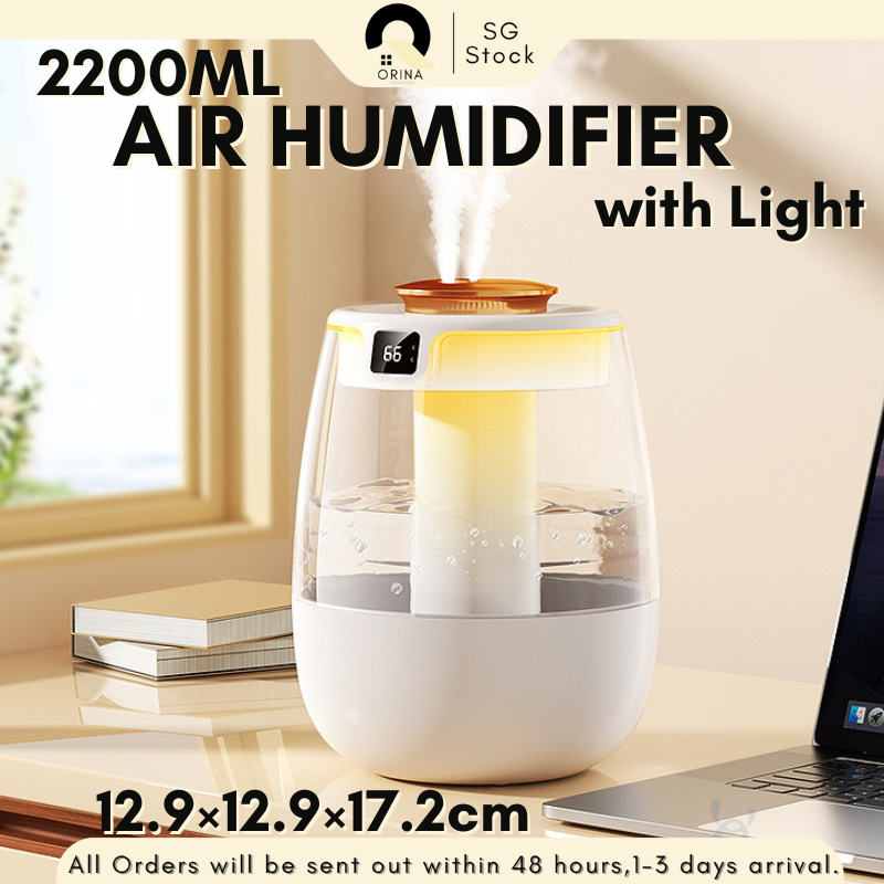 [SG] 2200ML Air Purifier Humidifier USB Double Nozzle Wireless Air ...