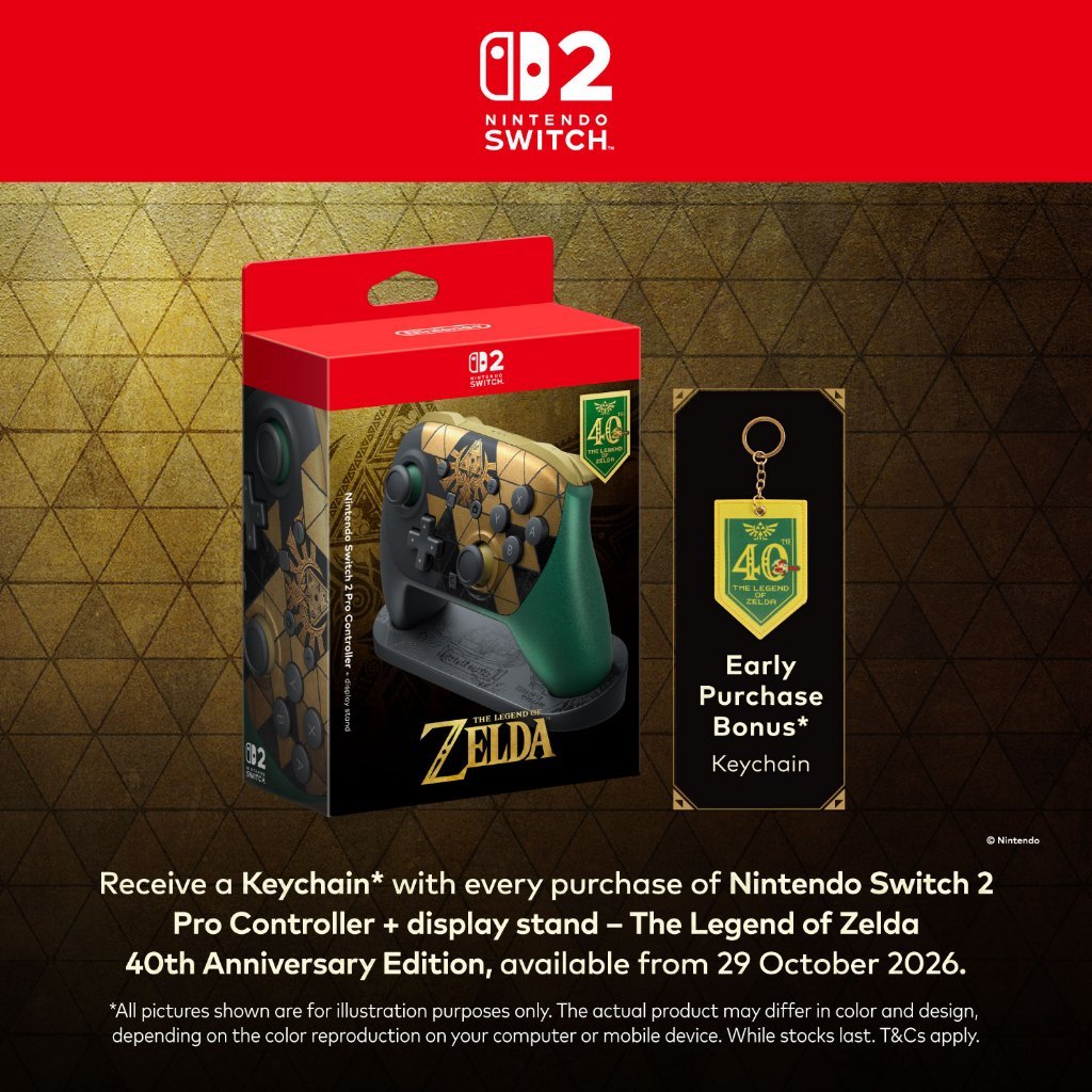 [Nintendo Official Store] NS2 Pro Controller+Display Stand TLO Zelda ...