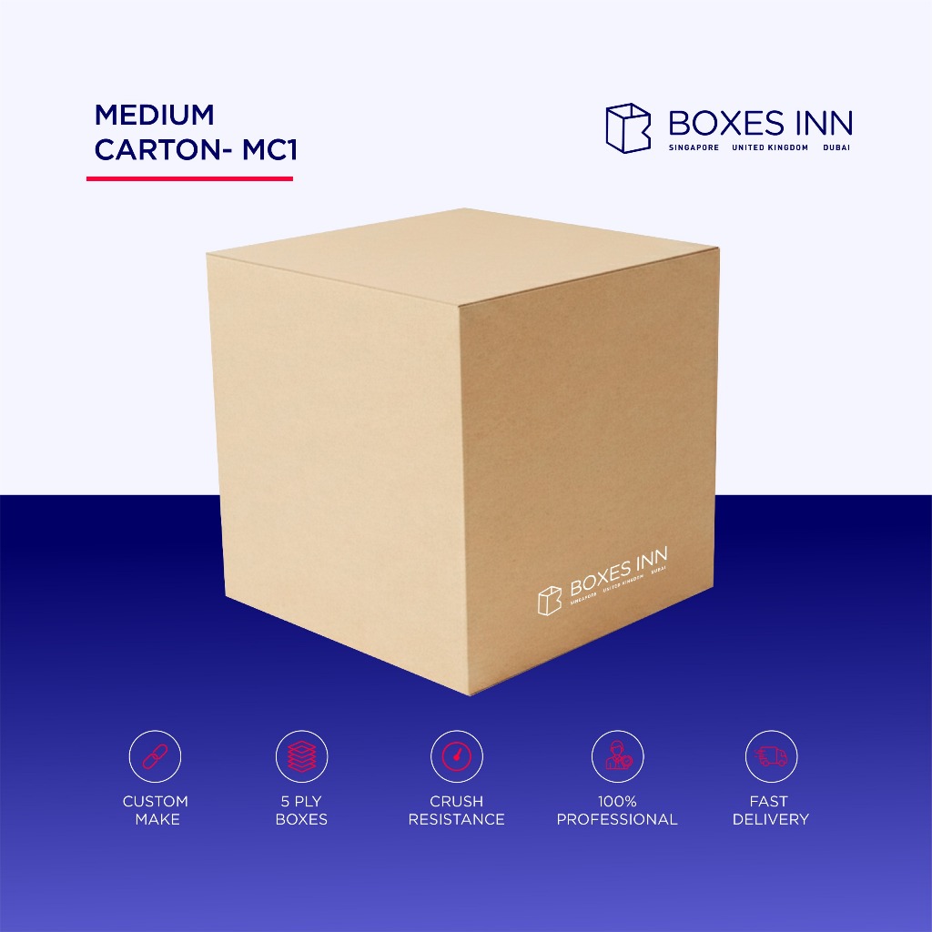 Heavy Duty Medium Moving Box | MC1 45cmx45cmx45cm | Durable Wall ...