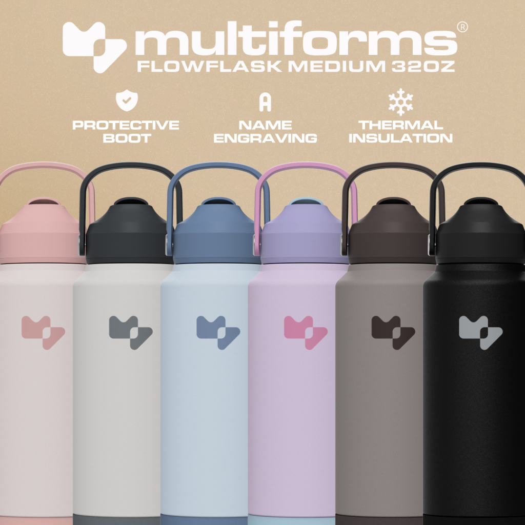 Multiforms FlowFlask 32oz Custom Thermal Bottle | Name Engraving | Hot ...