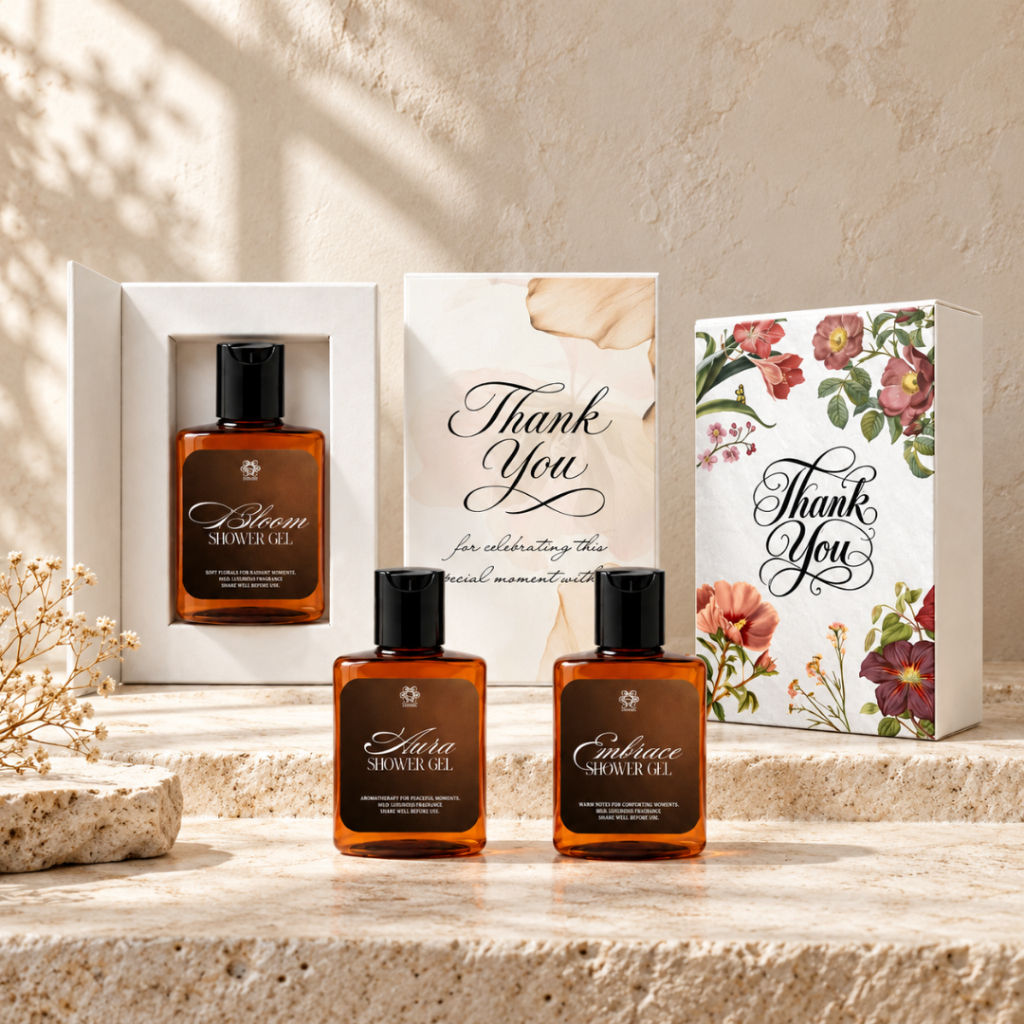 60ml Shower Gel / Hand Wash, Customise Door Gift set, Wholesale ...