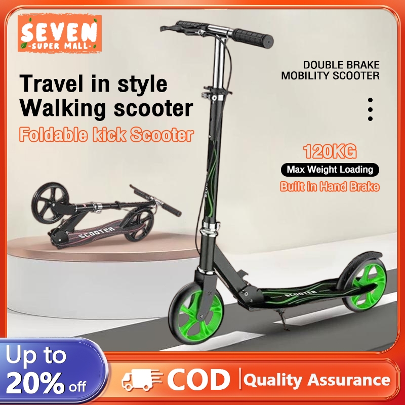 [SG STOCKS] Foldable adult/children's scooters Height adjustable, with ...