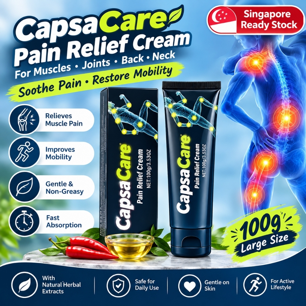 CapsaCare Topical Skin Cream for Muscle & Joint Care Non-Greasy Quick ...