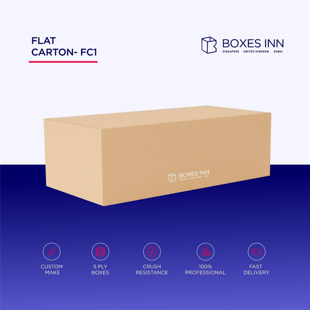 Heavy Duty Flat Carton Moving Box FC1 90x45x29cm | Double Wall ...
