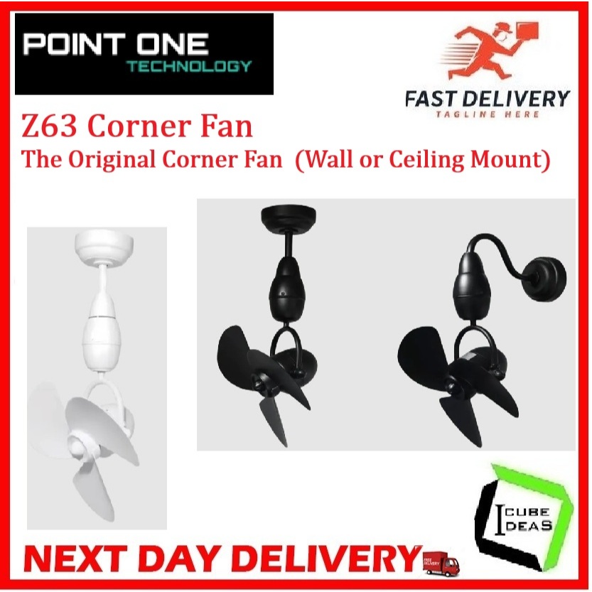 point one Z63 Corner Fan The Original Corner Fan (Wall or Ceiling Mount ...