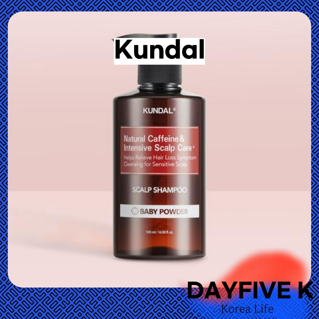 KUNDAL HAIR LOSS RELIEF SHAMPOO Intensive Scalp Care with Caffeine 500ml #BABY POWDER