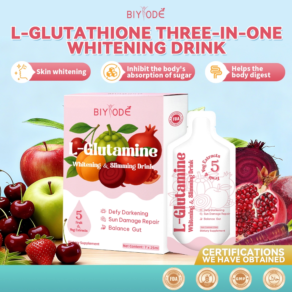 Ready] 24H BIYODE L-Glutathione Inner Beauty Supplement Collagen Triple  Whitening& Slimming Drink