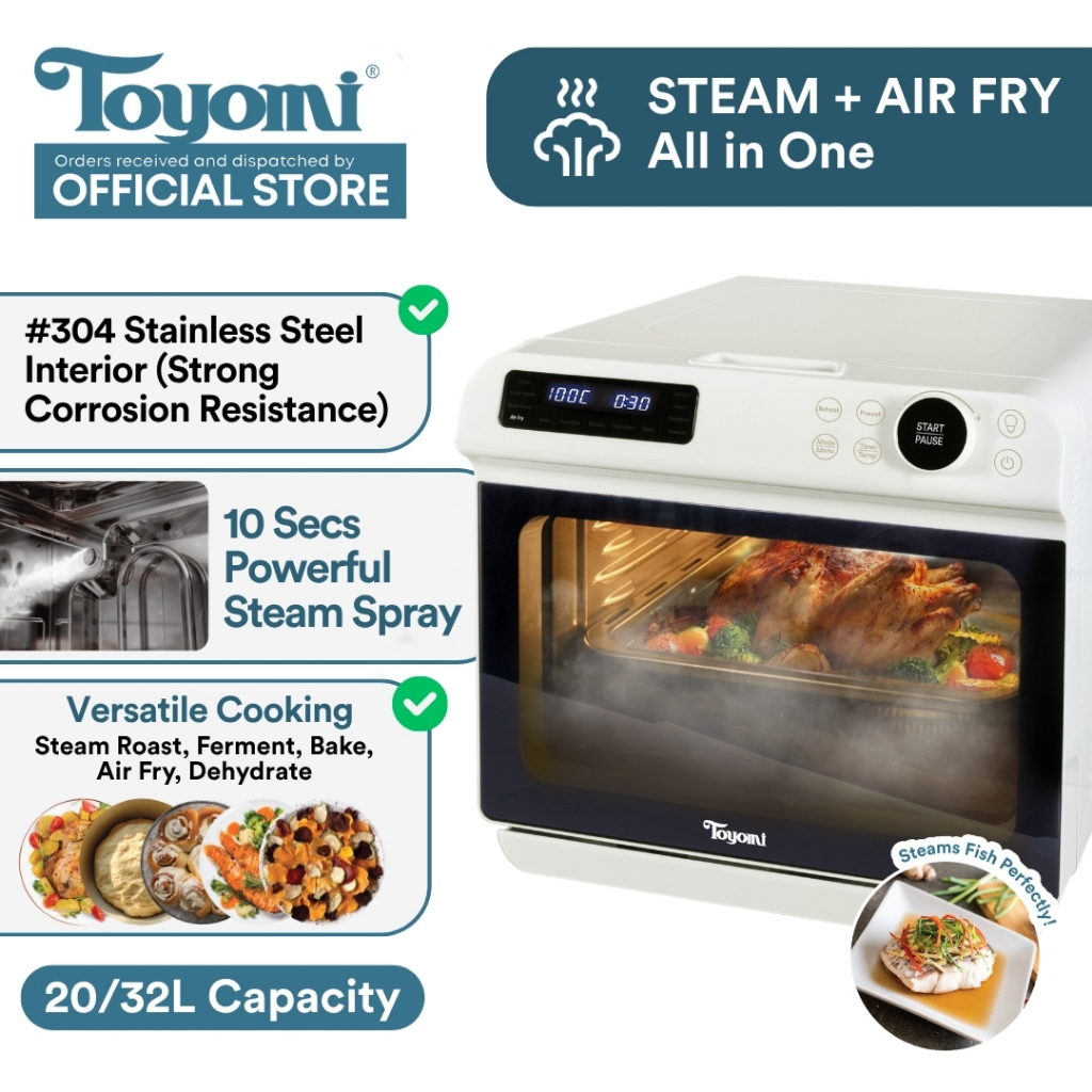 Toyomi 20L/32L Steam + Air Fryer Oven AFO 2075ST AFO 3275ST product listing photo 1