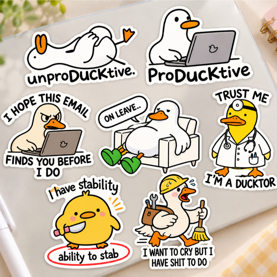 Duck Meme Stickers I Laptop Stickers I Funny Stickers | Shopee Singapore
