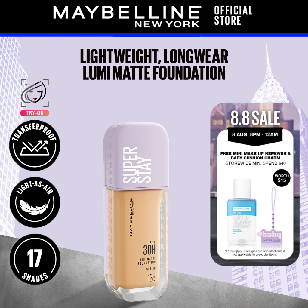 Maybelline Super Stay Lumi-Matte Foundation - 30H Longwear Light