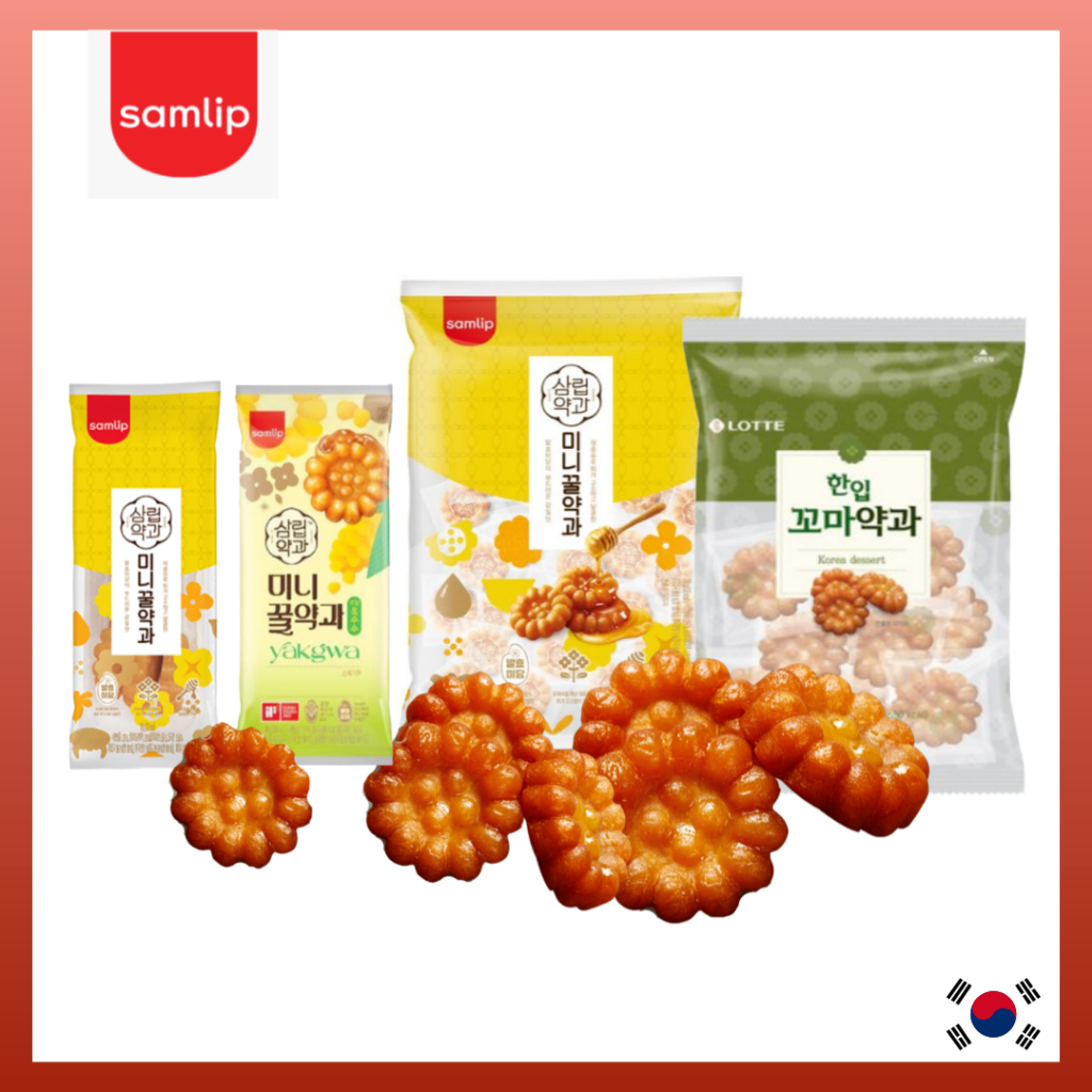 Samlip & Lotte] Mini Honey Yakgwa / Korean Traditional Sweet Cake