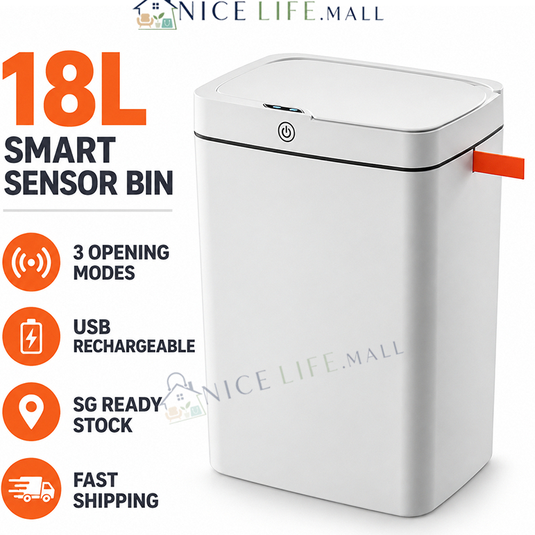 Smart Trash Can Automatic Dustbin Touchless Motion Sensor USB ...