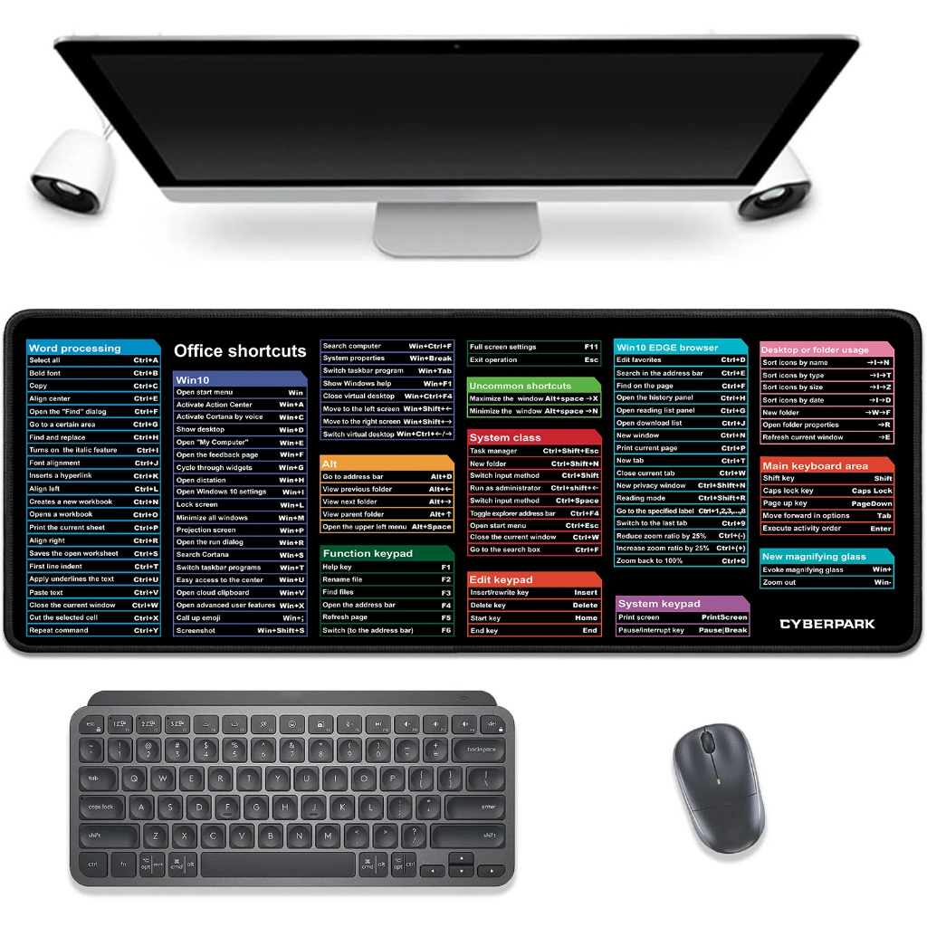 Ready Stock XXL Gaming Mouse Pad Keyboard Office Shortcuts Mouse Pads ...