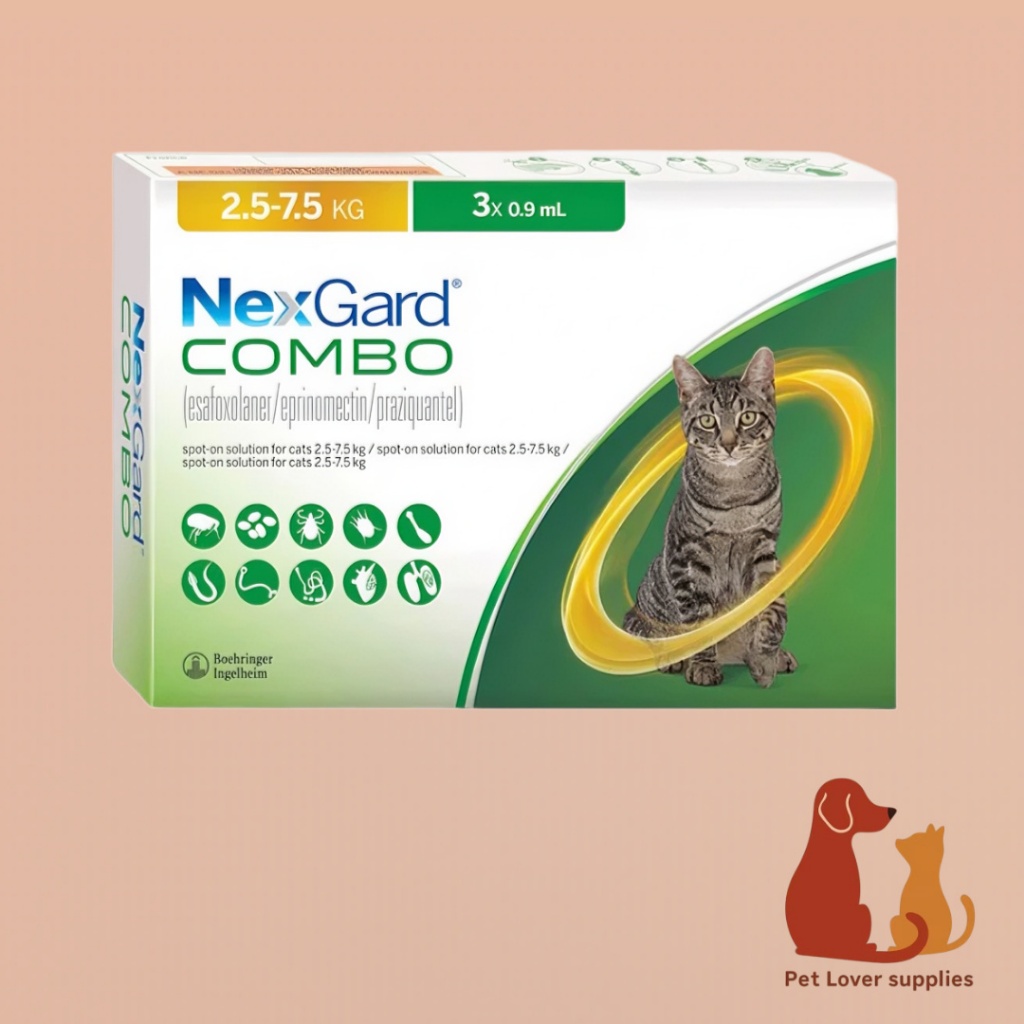 NexGard® COMBO 2.5-7.5kg Spot-On Solution for Cats fleas, ticks ...