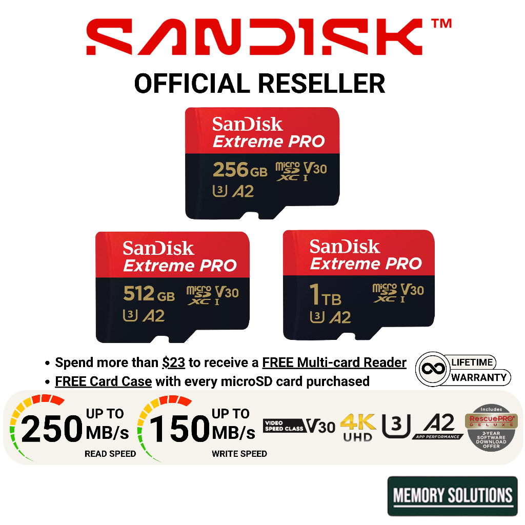 SanDisk Extreme Pro microSD Card (Smartphones/Digital Cameras