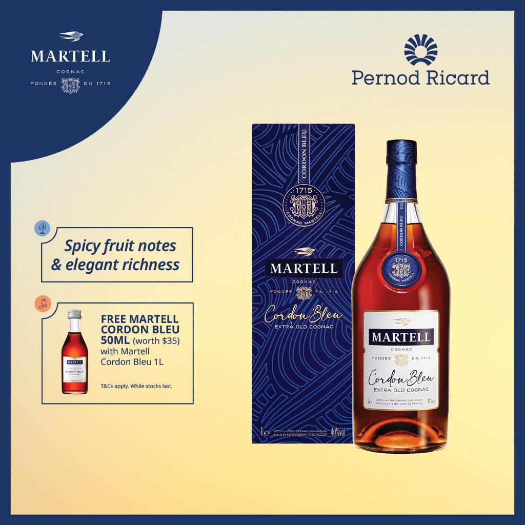 Official Store] Martell Cordon Bleu Cognac 1L - Exceptionally