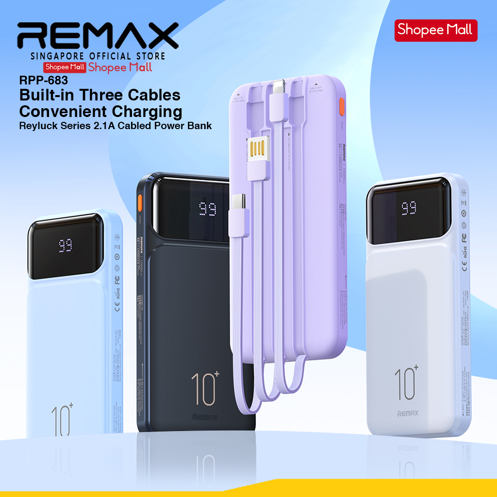CCC Certified] RPP-683 Reyluck Series 10000mAh 2.1A LED Display +