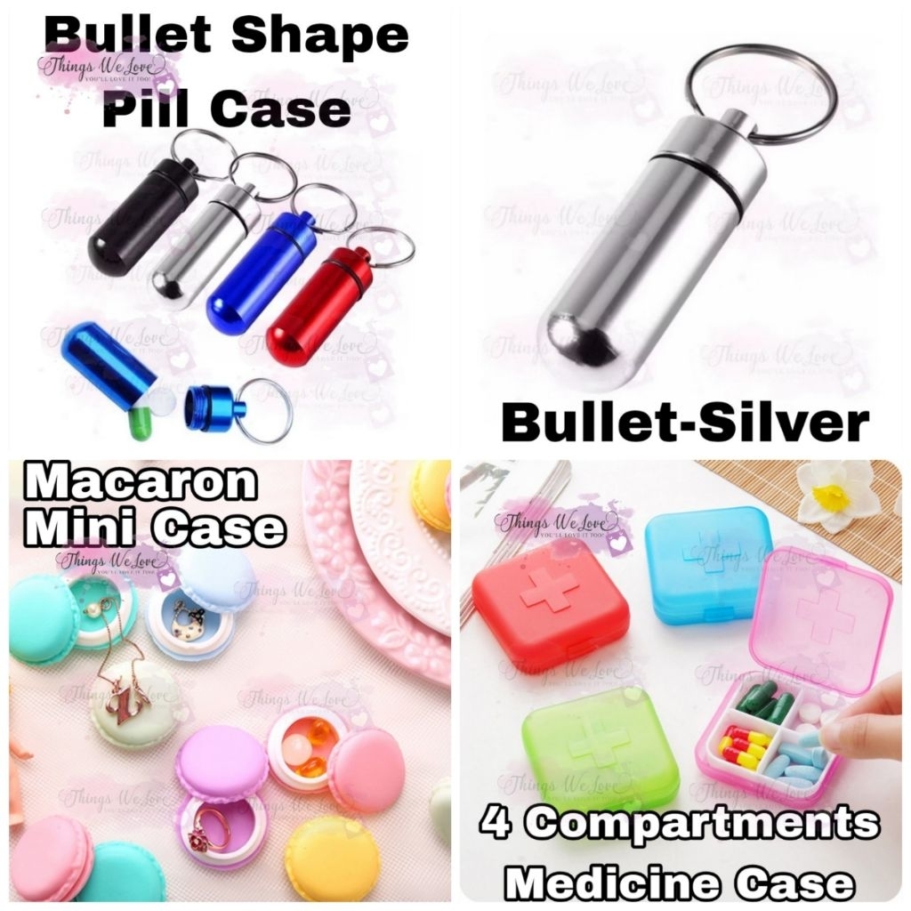 [SG-FREE SHIP] Bullet Shape Pill Box Medicine Case Casing Supplement ...