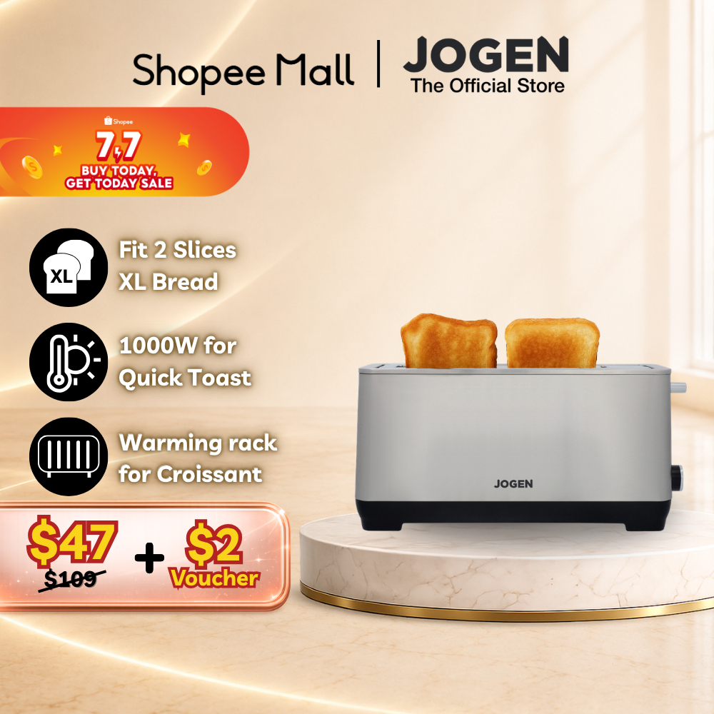 JOGEN BT 2216 Long Slot 2 Slices Toaster XL with Browning Control ...