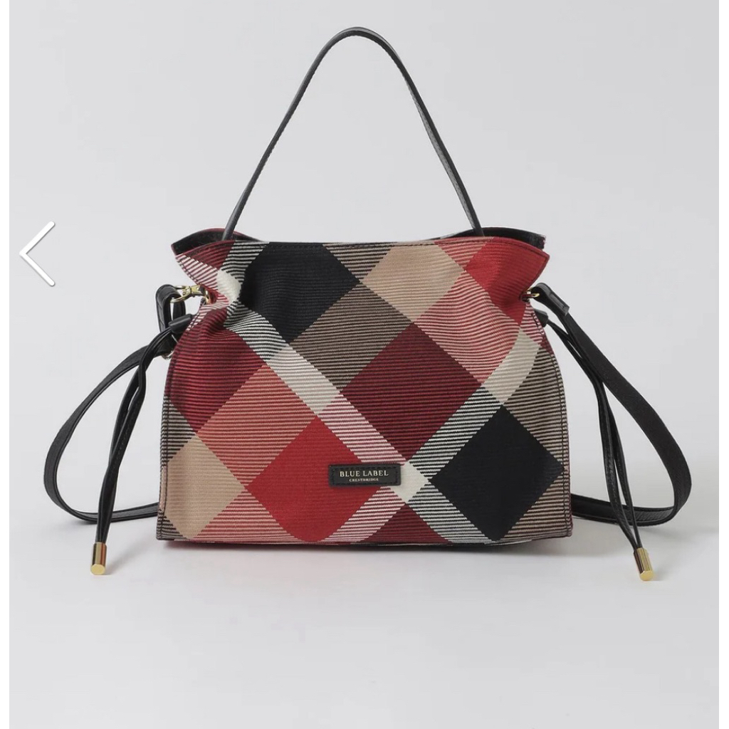 Blue Label Crestbridge check gathered small shoulder bag (pre