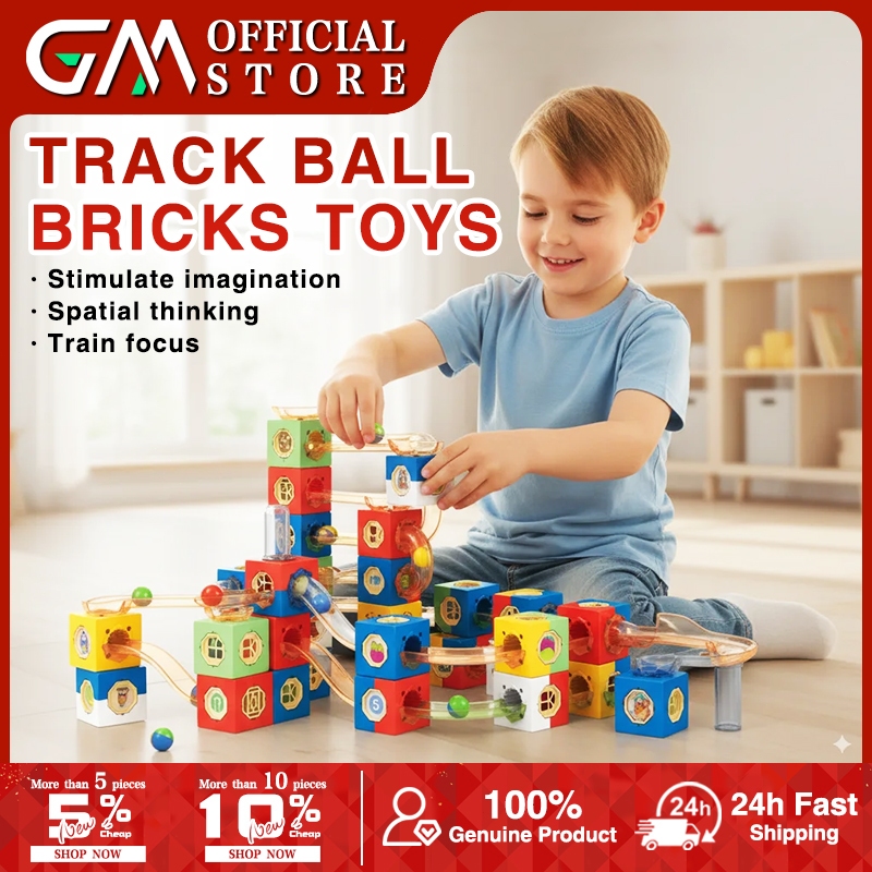 [SG Stock] DIY Cube Track Ball Tower Blocks Set Toy Assembly Bricks ...