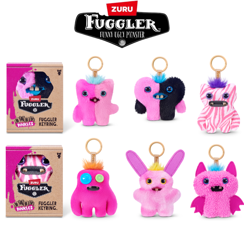 Fuggler Baby Fuggs Pinkles 3.5 inch Keyring Suitable for ages 3